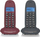 Telefon fiks pa tel Motorola C1002, set me 2 aparate, ekran me ndriçim, i zi