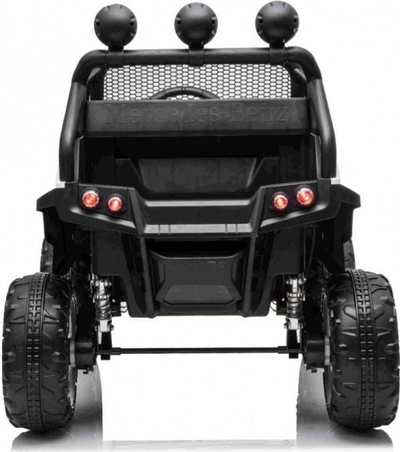 Makinë lodër me bateri Mercedes Unimog, 12V, 2 ulëse, e bardhë