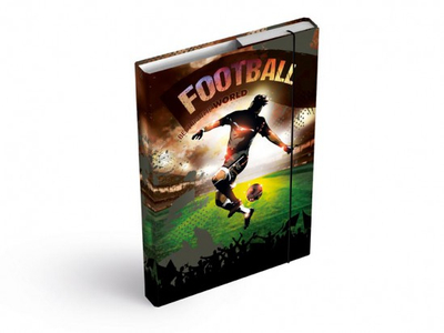 Folder për fletore MFP Football, A5, mbyllje me gomë, shumëngjyrësh