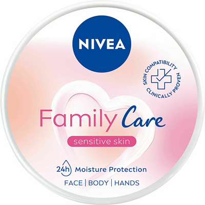Krem për fytyrë i lehtë Nivea Family Care, 450 ml