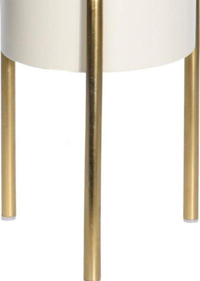 Vazo për zbukurim Vilde Cream Gold, metal, me qëndruse, krem me ar