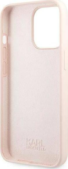 Mbrojtëse telefoni Karl Lagerfeld KLHMP13XSSKCI, për iPhone 13 Pro Max, silikon, MagSafe, rozë e çelët
