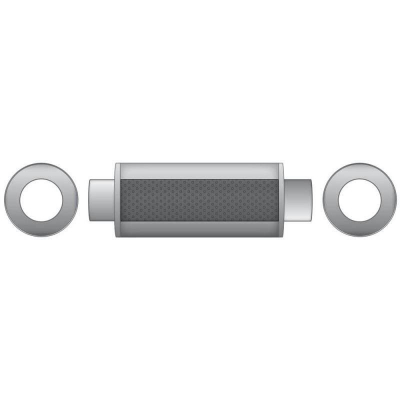 Silenciator sport qendror RM, 54mm, 400mm, inox argjendtë