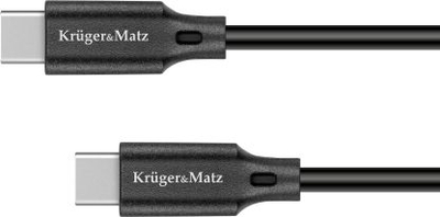 Kabllo USB Kruger&amp;Matz KM1261, USB-C në USB-C, 2.5m, 100W, e zezë