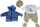 Rroba për kukull Adar, për bebe 45 cm, material i butë, shumëngjyrëshe
