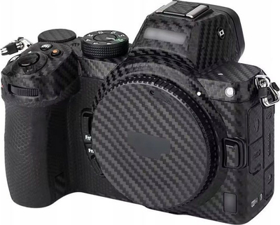Заштитен филм JJC SS-Z5CF за Nikon Z5, против гребење, текстура карбонски фибер, црн