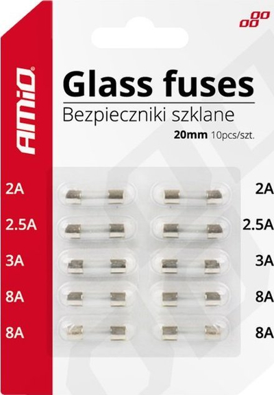 Set siguresa qelqi AMiO Mini, 20mm, 10 copë, transparente