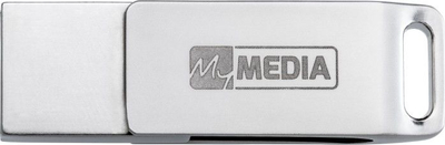 USB flash Mymedia MyDual, 16GB, USB 3.2, me dy porta USB-C edhe USB-A, ngjyrë argjendi