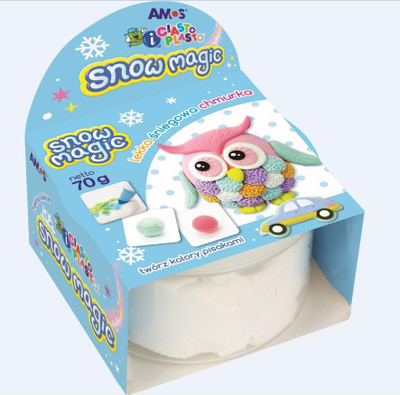 Plastelinë Amos Snow Magic, modeluese, 70g, e bardhë