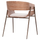 Karrige ngrënieje Krill HM18254.01, plywood whitewash, këmbë metalike bakri, bezhë