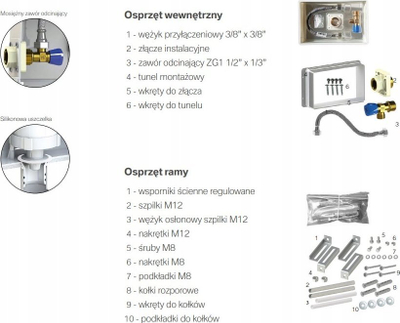 Kornizë e fshehur për WC Kkpol Warranty, rezervuar 10L, çelik, mat