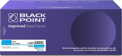 Toner Black Point LCBPC040HC, në vend të Canon CRG-040HC, cyan