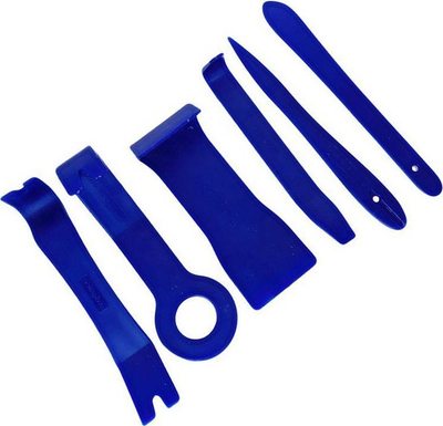 Set veglash trim për tapicerinë e makinës, 11 copë, plastike PMMA, blu