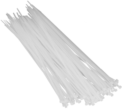 Lidhëse kabllosh plastike Thick, 430mm x 7.6mm, të bardha