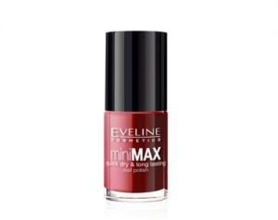 Лак за нокти Eveline Cosmetics Mini Max 375, 5 ml, темно црвен