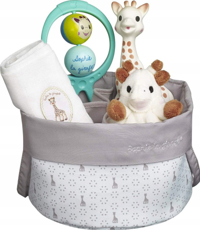 Set dhurate per bebe Sophie La Girafe New Baby Basket, 3m+, shume ngjyra