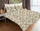 Комплет јоргани Satin Bedding Glamour, 220x200 cm, сатен од памук, екру со златни орнаменти