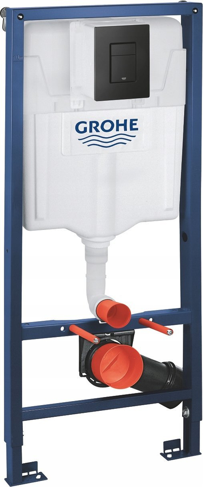 Set për me montu WC të varur Grohe Start, element 1.13 m, depozitë 6–9 L, e zezë Phantom
