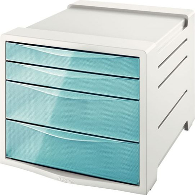 Kontejner dokumentesh Esselte Colour´Ice, 4 sirtarë, blu, gri e çelur