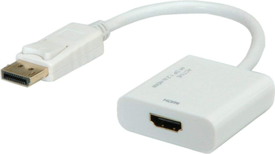 Adapter DisplayPort në HDMI Roline, aktiv, 4K, i bardhë