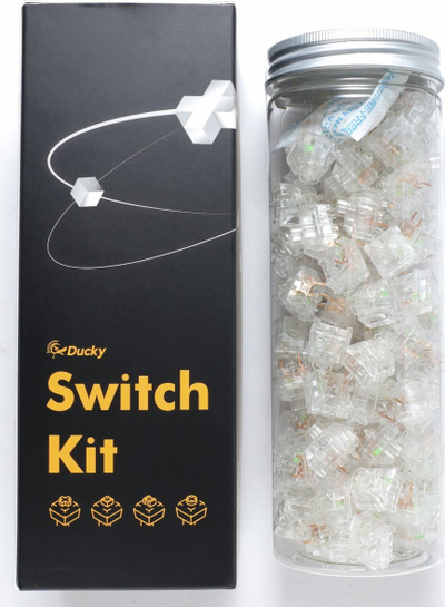 Set switche tastiere Ducky Kailh Box Jellyfish Y, 110 copë, linear, transparent