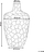 Vazo për zbukurim Flower Vase INSHAS, metal, 39 cm, argjend