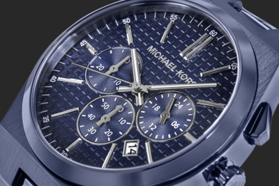 Рачен часовник Michael Kors Lennox Chronograph, 40mm, нерѓосувачки челик, сина