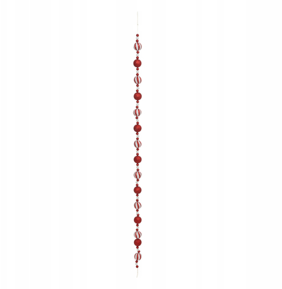 Garlandë Krishtlindjesh Atmosphera, me topa, 180 cm, e kuqe