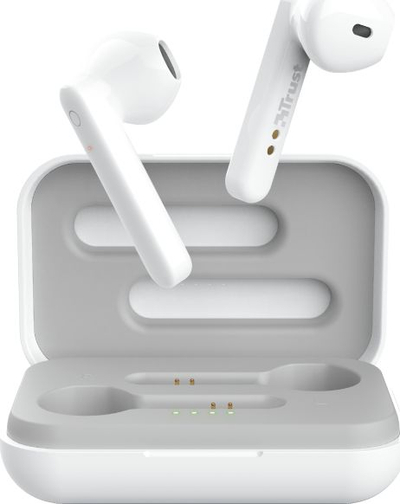 Kufje Bluetooth Trust Primo Touch, True Wireless, me mikrofon, të bardha