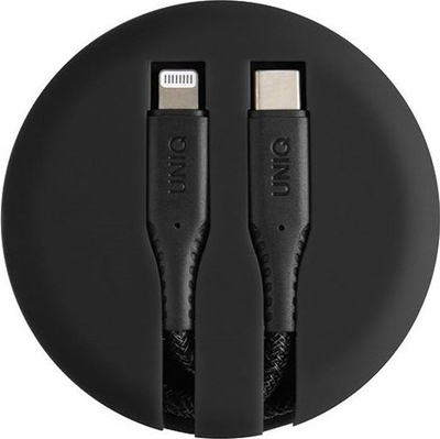 Kabllo karikimi UNIQ Halo, USB C në Lightning, 1.2m, 18W, gri e errët
