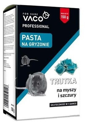 Set kundër minjve dhe minjve të mëdhenj Vaco, 2 stacione kontrolli, 150 g helm pastë
