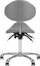 Karrige parukerie Giovanni Cosmetic Stool, ergonomike, me rrota, gri