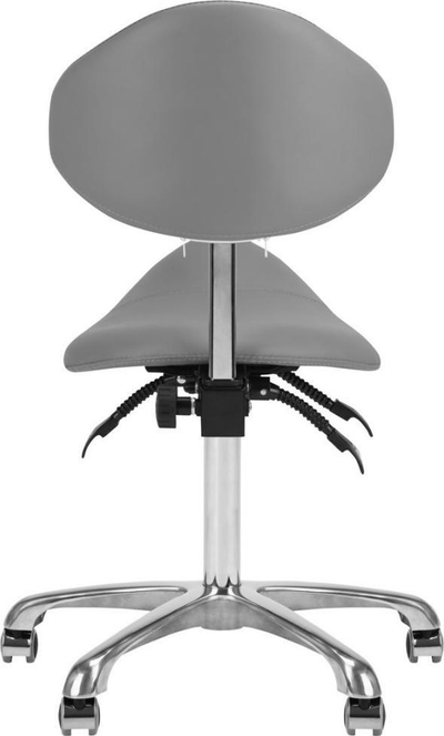 Karrige parukerie Giovanni Cosmetic Stool, ergonomike, me rrota, gri