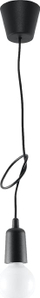 Llambadar varëse Sollux Lighting Diego 1, E27, 15W LED, i zi