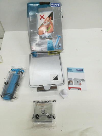 Pasqyrë muri Wenko Vacuum Loc Quadro, montim pa shpim, inoks