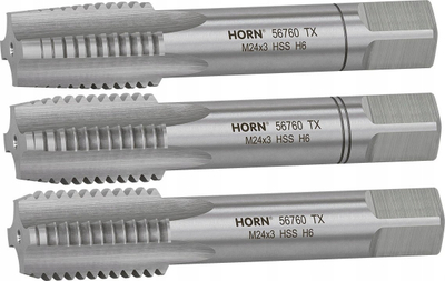 Set çekiç fileto M24 HSS, M24x3.00 mm, 3 copa