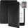 Kopertinë Strado për Kindle Paperwhite 5, me rrip dore, lëkurë ekologjike, e zezë
