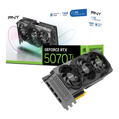 Графичка картичка PNY NVIDIA GeForce RTX 5070 Ti, 16GB GDDR7, OC Triple Fan, црна