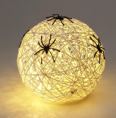 Top dekorativ LED Spider Light, 15 cm, me timer, i bardhë