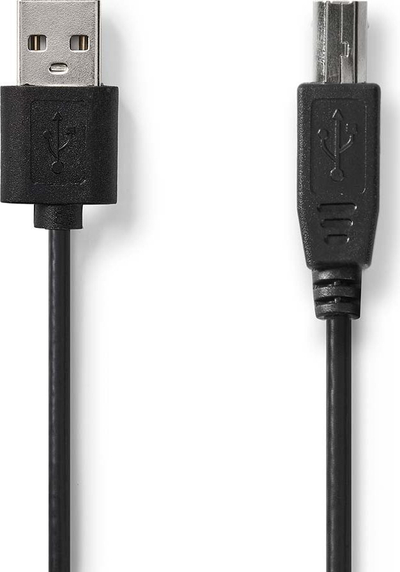 Kabllo USB Nedis, USB 2.0 A me B, 3m, e zezë