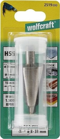 Prerëse rrethore Wolfcraft HSS, 8-31 mm, bosht 10 mm