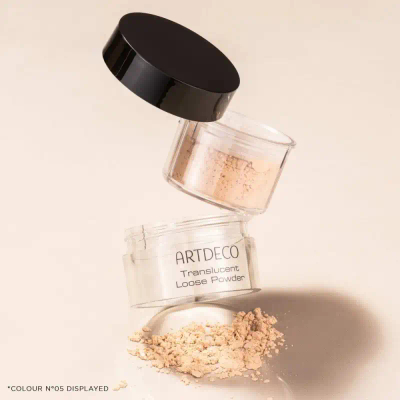 Pudër e lirshme rimbushëse ARTDECO Translucent Loose Powder, pa talc, efekt mat, nuancë natyrale