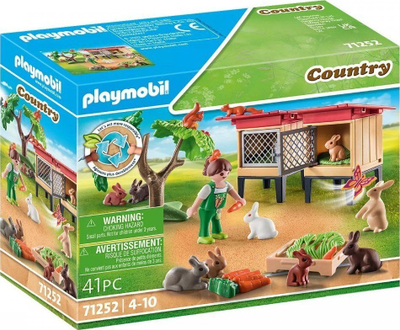 Set lodrash Playmobil Rabbit Cages 71252, lepuj, kafaze ferme, shumëngjyrësh