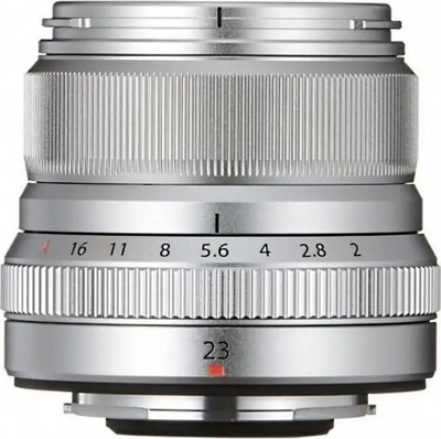 Objektiv Fujifilm XF 23mm F2 WR, X-Mount, i fortë ndaj shiut e pluhurit, ngjyrë argjendtë