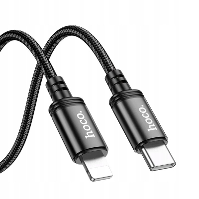 Kabllo karikimi Hoco X89 USB C në Lightning, 2m, 27W PD, e zezë