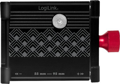 Mbajtëse telefoni për biçikletë LogiLink AA0146, rrotullim 360°, alumini, e zezë me të kuqe