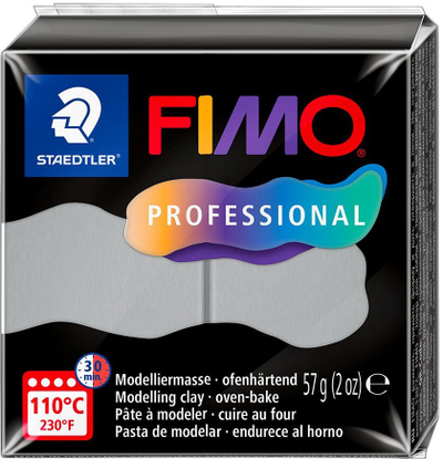 Моделирна глина FIMO Professional, за печење во рерна, dolphin grey