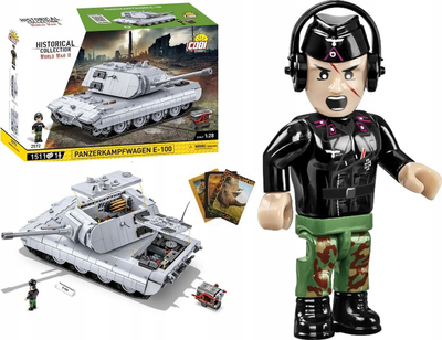 Set ndërtimi COBI Panzerkampfwagen E-100, shkallë 1:28, 37cm, shumëngjyrësh