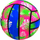 Топка одбојка Phi Promotions Hawaii, PVC, 15 cm, повеќебојна