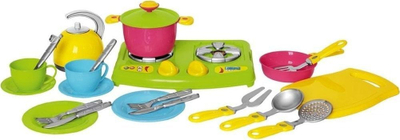 Set kuzhine lodër TechnoK 2407, 23 copë, në valixhe, me ngjyra